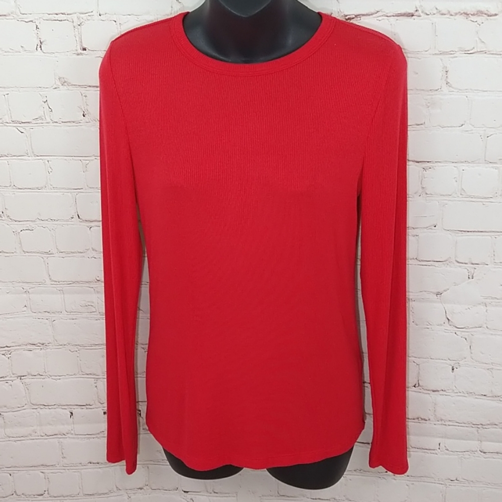 NWT Copper Key Soft Red Ribbed Tee-shirt